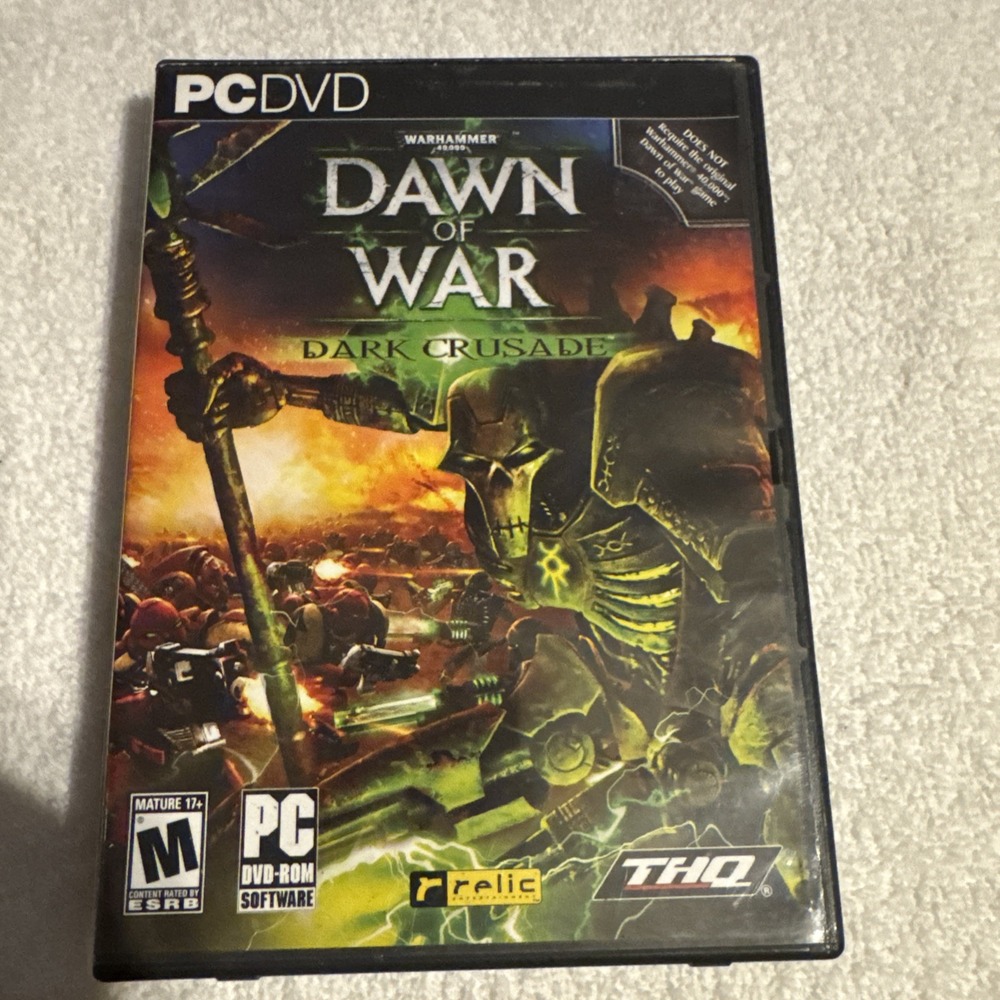 Warhammer 40000 Dawn of War Dark Crusade PC DVD‎ 2006 THQ Relic Complete CIB
